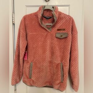 Simply Southern Plush Coral Blossom Pullover NWT, Size Small